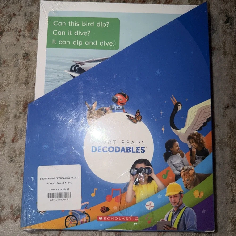 Short Reads, Decodables, Student Cards, #1-10, Scholastic Teacher's Guide# 1
